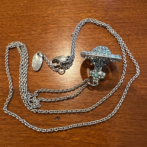Vivienne Westwood Silver and Blue Crystal Pendant - Picture 3 of 7
